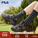 FILA斐乐女鞋轻便舒适运动鞋猫爪家族时尚复古老爹鞋网面鞋日常休闲鞋 【猫爪一代】黑-BK 36.5