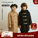 Teenie Weenie  Kids小熊童装秋冬款男女童保暖双面呢羊毛连帽大衣 藏青色 120 cm