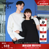 BOY LONDON【秋日极简】春季男女款提花潮牌圆领宽松卫衣N03029 黑色 S