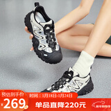 骆驼（CAMEL）丑萌登山鞋女时尚撞色户外休闲鞋 L24M076602 米/银/黑 38