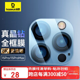 倍思 适用苹果15Pro/15ProMax镜头膜 iPhone15Pro/15ProMax后置摄像头手机保护膜高清耐磨耐刮 2片装