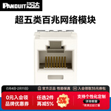 泛达 泛达超五5类超六6a类NK模块非屏蔽RJ45网线模块86型单口双口网络面板千兆万兆 超五类百兆模块-白色