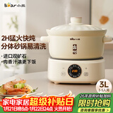 小熊（Bear）电砂锅 电炖锅 煲汤锅 炖汤锅 电炖盅 焖炖锅 养生煮粥锅3-4人用煲仔饭分体式电砂锅DSG-D30S1 3L