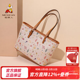 稻草人（MEXICAN）女包2026新款潮流欧美手提包女大容量复古手提女新年礼物送女生 卡其色-小版