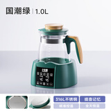 小壮熊（XIAOZHAUNGXIONG）恒温水壶婴儿恒温壶调奶器温热暖奶器家用冲奶粉电热烧水壶 316L国潮绿 1000ml 提壶记忆