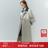 范思蓝恩超好看气质撞色领韩系休闲风衣外套女春秋季中长款3288 卡其色（短款） S