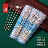 艾杰普采耳鹅毛棒4件套掏耳朵采耳工具一次性打耳朵毛毛神器独立包装5袋