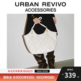 UR2025秋季新款女士菱格纹托特单肩包UAWB50174 米白