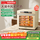 大宇（DAEWOO）商用风炉平炉发酵三合一实时温度可调家用私房烘焙面包专用烤箱大容量56L KX11 奶白色