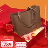 viney牛皮包包女包大容量托特包单肩包手提包生日新年礼物送女生女友