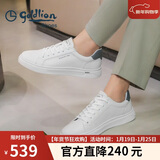 金利来（Goldlion）【新年送礼】男鞋时尚个性板鞋舒适系带休闲鞋55323073920A白38