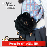 大英博物馆安德森猫包包女包萌猫毛绒手机包斜挎包送女友生日礼物新年礼物