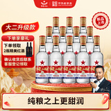 红星二锅头 大二 白瓶精制 清香型白酒 56度 500ml*12瓶 纯粮口粮酒