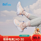 361°童鞋 儿童运动鞋25冬季男女童3-14岁皮革校园跑鞋 粉36