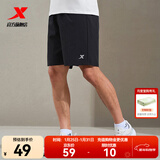 特步短裤男五分裤夏装新款宽松运动裤透气速干裤跑步健身男裤子 正黑色-0207 L