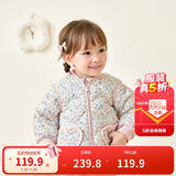 巴拉巴拉儿童羽绒服三防衣服轻薄棒球领外套男女童装2025新款秋冬装碎花萌