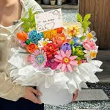 乐哲永生积木花束抱抱桶拼装一整套520情人节礼物生日送女生朋友老婆