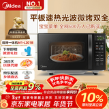 美的（Midea）微波炉烤箱一体机 小型家用20升微波炉  光波加热 钻石背板（M1-L201B）