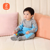 贝瑞加（Babyprints）婴儿连体衣宝宝秋冬拖地护肘爬服防脏擦地哈衣包手包脚衣服 灰100