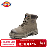 Dickies女士马丁靴高帮时尚情侣靴百搭工装靴女 浅咖 男女款-39 