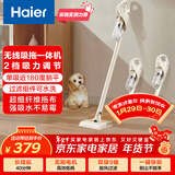 海尔（Haier）无线吸拖一体吸尘器家用车用轻量宠物便携式除尘机大功率大吸力干吸湿拖多用随手吸Q49W新年好礼