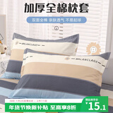 艾薇 A类全棉枕头套学生单人枕芯套纯棉枕套一个 罗马时代 48*74cm