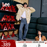 Lee【张凌赫代言】中蓝色水洗428懒懒裤高腰女显瘦宽腿牛仔裤潮流 中蓝色 30