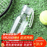 乐扣乐扣（LOCK&LOCK）夏季运动水杯简约塑料杯户外便携水壶男女学生杯子白色350ML