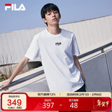 FILA斐乐官方短袖T恤男2025年夏季时尚纯棉圆领透气男士运动t恤针织衫