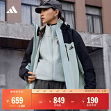 adidas拒水加绒内胆三合一连帽外套男女秋冬阿迪达斯官方轻运动   质感灰   XL