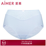 爱慕（Aimer）内裤女士中腰三角内裤女经典KiKi裤轻薄光面内衣马卡龙多色内裤 浅灰色 1条 XL (175)