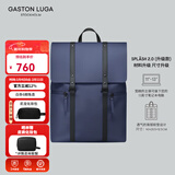 GASTON LUGA原创潮牌背包男双肩包皮大容量男女电脑包书包防水旅行商务出差 深藏青13英寸