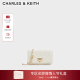 CHARLES&KEITH经典菱格链条小方单肩斜挎包包女包生日礼物新年礼物CK2-70160131 Cream奶白色 小包