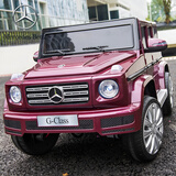 贝瑞佳奔驰儿童电动车四轮四驱玩具可坐人宝宝小孩摇摆遥控越野充电童车 烤漆红+软轮+四驱皮座+摇摆+蓝牙音乐+全配置