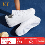 361°运动女鞋秋冬季学生复古厚底增高小白休闲板鞋子女682116601F-7