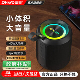 雷登（OHAYO）X3大音量高音质无线蓝牙音箱便携式小型低音炮户外大功率音响USB可插U盘插卡防水桌面迷你小钢炮 X3炫彩版40W【音质加强版】 官方标配【当/次日达】就近发货