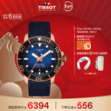 天梭（TISSOT）手表 海星系列男表 瑞士机械男士针织带腕表潜水表新年礼物