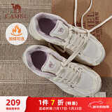 骆驼（CAMEL）漫游复古慢跑鞋女加绒运动鞋子 K23S09L7014A 米白/香芋紫 38