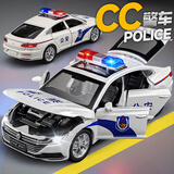驰誉玩具 大众CC警车玩具仿真合金车模汽车模型玩具车男孩礼物