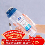 乐扣乐扣（LOCK&LOCK）夏季塑料水杯户外便携式提绳运动水杯手提式塑料壶500ML透明