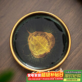 不拙陶瓷功夫单杯喝茶杯主人杯高档个人专用泡茶文创鎏金菩提叶建盏杯