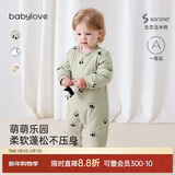 babylove婴儿连体衣秋冬季夹棉保暖哈衣爬服纯棉男女宝宝衣服棉服冬装