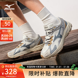 美津浓（MIZUNO）RACER S 软底轻便运动跑步鞋男女同款缓震透气休闲慢跑鞋 01/日系丹宁 41 (265mm)