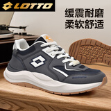 乐途运动鞋男鞋秋季透气复古跑步鞋休闲百搭厚底老爹鞋8802藏青/灰 40