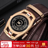 马莎兰缇(MashaLanti)男士皮带鳄鱼纹头层牛皮腰带自动扣裤带父亲节生日礼物实用送爸爸男朋友老公