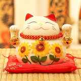 板谷山招财猫摆件陶瓷收银台店铺开业创意礼品乔迁送礼生日礼物男女孩