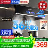 扬子抽油烟机家用大吸力吸排油烟机小户型小尺寸老式中式油烟机自动清洗厨房出租房自用壁挂脱排油烟机 【不包安装】36m³吸力+AI语音控制+自清洗一级