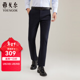 雅戈尔（YOUNGOR）休闲裤男DP棉免烫不易皱裤子宾霸莱卡面料休闲裤 VCDP319998FWA藏青标准 33 82A