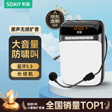 索爱（soaiy）S318小蜜蜂扩音器教师专用蓝牙音箱音响小喇叭TF卡U盘录音麦克风户外导游便携式教学Type-c 黑