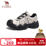 骆驼（CAMEL）云山1代户外秋季徒步登山休闲丑萌鞋情侣 G25M076104 米白/黑 35